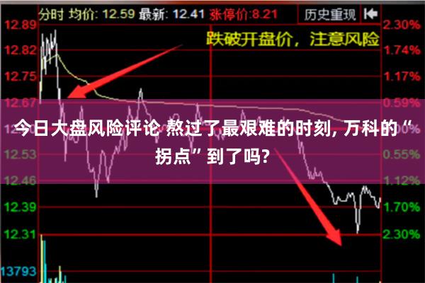 今日大盘风险评论 熬过了最艰难的时刻, 万科的“拐点”到了吗?