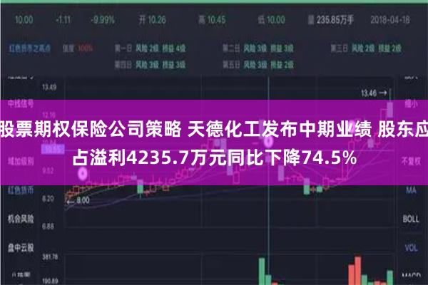 股票期权保险公司策略 天德化工发布中期业绩 股东应占溢利4235.7万元同比下降74.5%