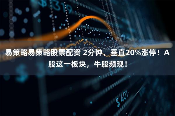 易策略易策略股票配资 2分钟，垂直20%涨停！A股这一板块，牛股频现！