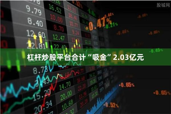 杠杆炒股平台合计“吸金”2.03亿元