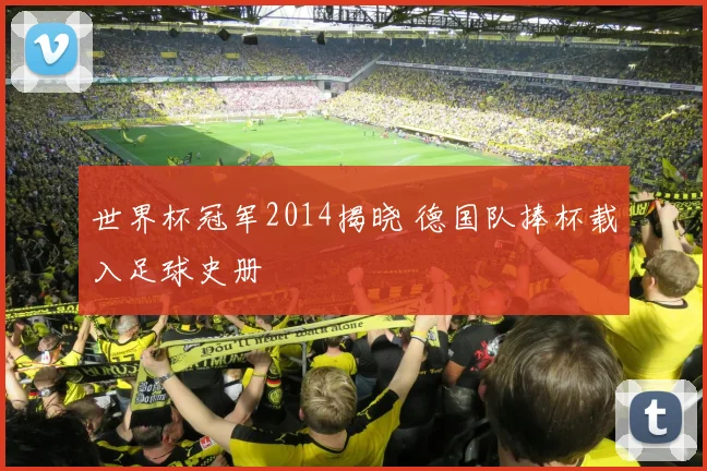 世界杯冠军2014揭晓 德国队捧杯载入足球史册